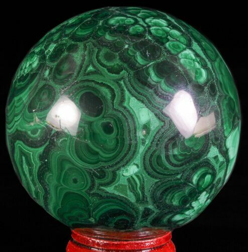 Gorgeous Polished Malachite Sphere - Congo #63738